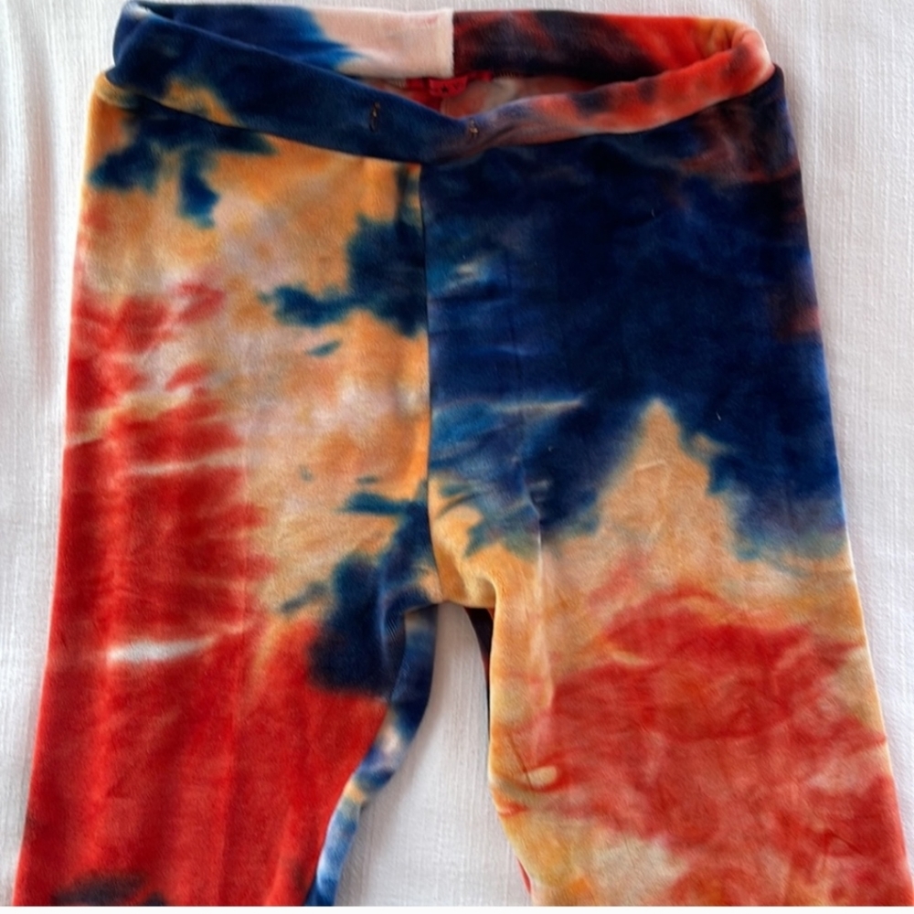 Roma concepts velvet stretch tye dye legging
